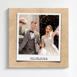 Create Your Wedding Polaroid: Personalize with Date, Text & Dedications