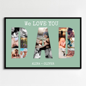 Create a Personalized "We LOVE YOU DAD" Photo Collage for Father's Day