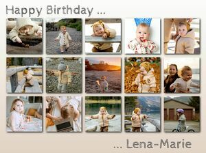 Create a Birthday Acrylic Photo Grid for Lena-Marie Create a Birthday Acrylic Photo Grid for Lena-Marie