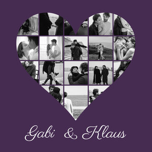 Create Your Own Heart-Shaped Photo Collage Canvas – Personalized for Couples