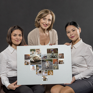 Create Your Heart-Shaped Child Photo Collage on Acrylic