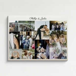 Create Your Personalized Wedding Canvas Collage - Unique Gift for Newlyweds