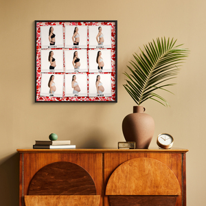Create Your Custom Pregnancy Belly Collage - 9 Month Polaroid Style