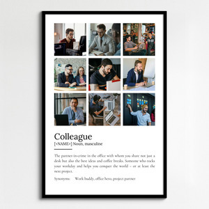 Personalize Your Colleague Definition Poster - Add Photos & Text