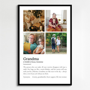 Create a Custom Grandma Definition Poster - Add Your Photos