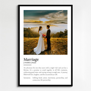 Personalize Your Marriage Definition Poster with Photos