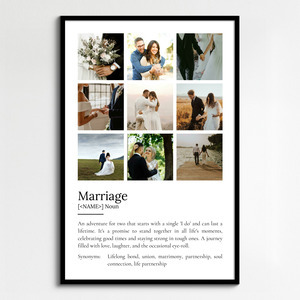 Personalize Your Marriage Definition Poster with Photos