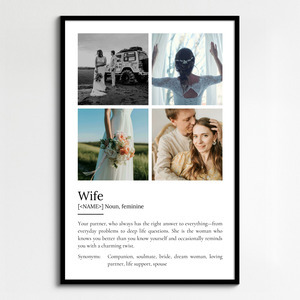 "Create Your Personalized Wife Definition Poster - Unique Gift Idea"