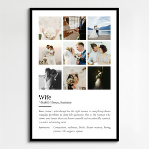 "Create Your Personalized Wife Definition Poster - Unique Gift Idea"