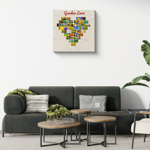 Create Your Own Heart Canvas Collage: Garden Love! Perfect for Custom Memories