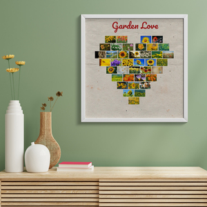 Create Your Own Heart Canvas Collage: Garden Love! Perfect for Custom Memories