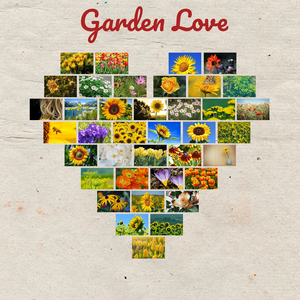 Create Your Own Heart Canvas Collage: Garden Love! Perfect for Custom Memories