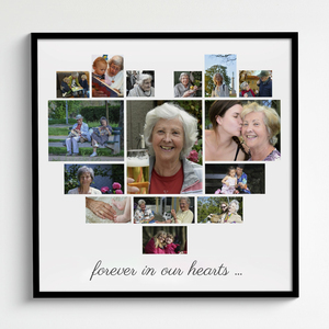Create a Heart Photo Collage for Grandma - Forever in Our Hearts