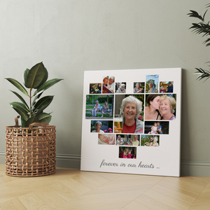 Create a Heart Photo Collage for Grandma - Forever in Our Hearts