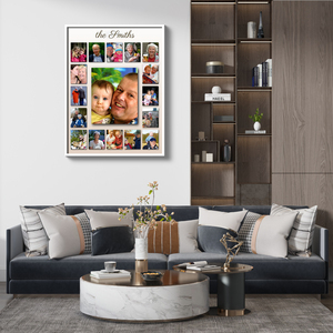 Create a Family Photo Collage Poster: Personalize with Your Photos & Text