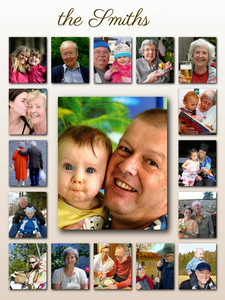 Create a Family Photo Collage Poster: Personalize with Your Photos & Text