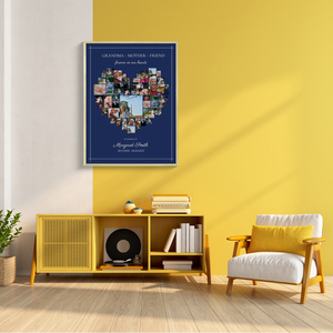 Create a Memorial Heart Collage Canvas - Personalize for Loved Ones