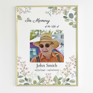 Create a Memorial Photo with Floral Background