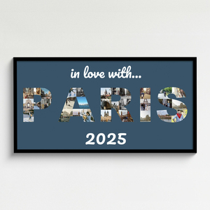 Personalize Your Paris Photo Letter Collage - Create a Memory on Canvas!