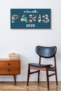 Personalize Your Paris Photo Letter Collage - Create a Memory on Canvas! Personalize Your Paris Photo Letter Collage - Create a Memory on Canvas!