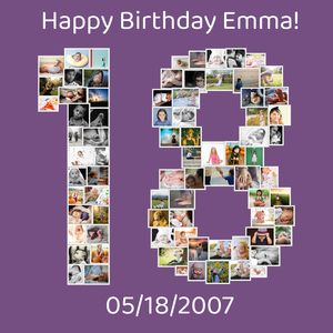 Create Your 18th Birthday Photo Collage – Perfect Gift for Milestone Celebration Create Your 18th Birthday Photo Collage – Perfect Gift for Milestone Celebration