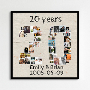Create a Custom '20' Photo Collage for Birthdays & Anniversaries - Unique Gift Create a Custom '20' Photo Collage for Birthdays & Anniversaries - Unique Gift