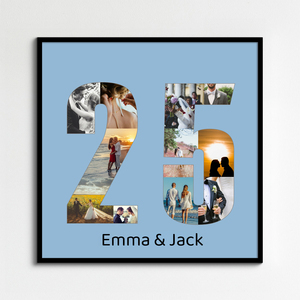 Create a 25-Numbers Photo Collage for Anniversaries or Celebrations Create a 25-Numbers Photo Collage for Anniversaries or Celebrations