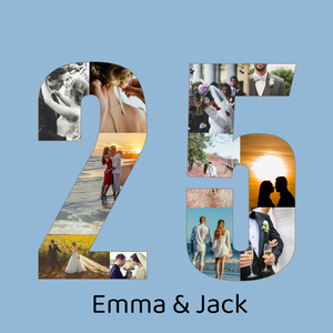 Create a 25-Numbers Photo Collage for Anniversaries or Celebrations Create a 25-Numbers Photo Collage for Anniversaries or Celebrations