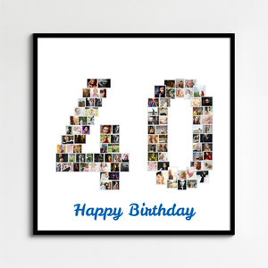 Create a Stunning '40' Photo Collage - Perfect Gift for Special Occasions! Create a Stunning '40' Photo Collage - Perfect Gift for Special Occasions!