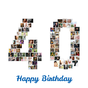 Create a Stunning '40' Photo Collage - Perfect Gift for Special Occasions! Create a Stunning '40' Photo Collage - Perfect Gift for Special Occasions!