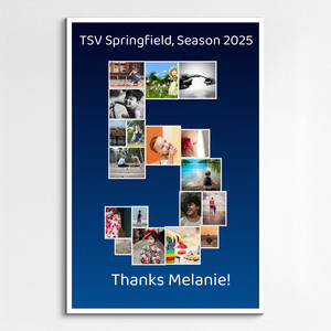 Custom Number Photo Collage Poster – Personalize Your Milestone Gift