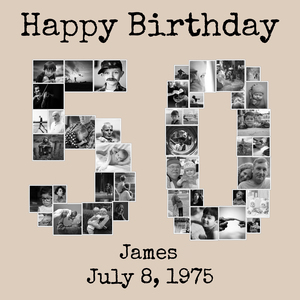 Create a Stunning '50' Photo Collage for Birthdays & Anniversaries Create a Stunning '50' Photo Collage for Birthdays & Anniversaries