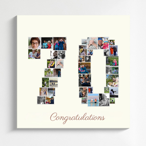 Create a Personalized '70' Photo Collage Gift for a Special Birthday Create a Personalized '70' Photo Collage Gift for a Special Birthday