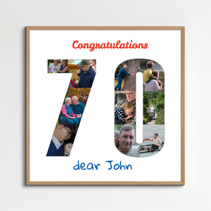 Create a Personalized '70' Photo Collage Gift for a Special Birthday Create a Personalized '70' Photo Collage Gift for a Special Birthday