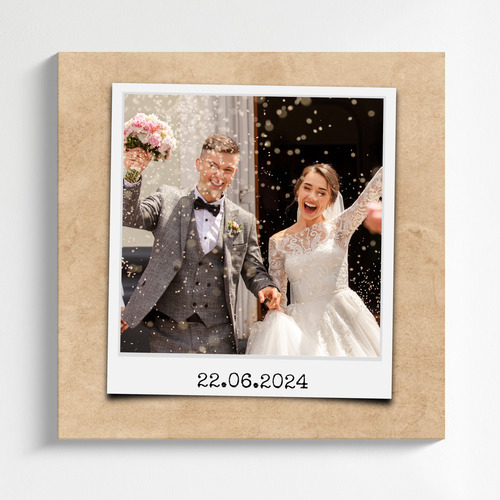 Create Your Wedding Polaroid: Personalize with Date, Text & Dedications