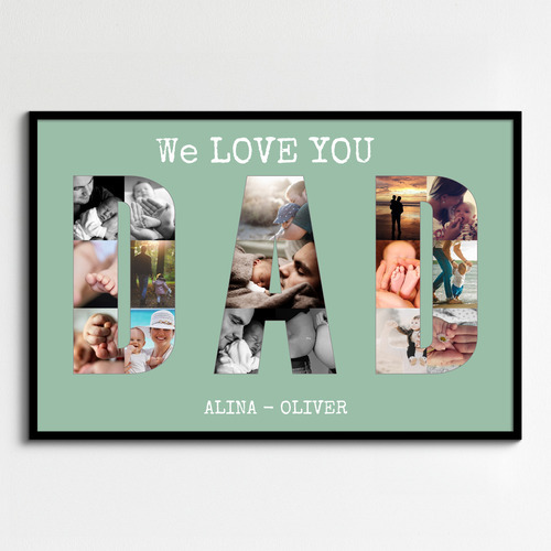 Create a Personalized "We LOVE YOU DAD" Photo Collage for Father's Day