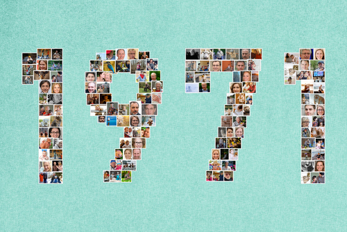 Create Your Own 1971 Photo Collage - Personalized Birthday Gift