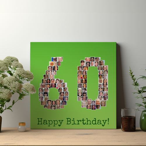 Create a Custom 60th Birthday Alu-Dibond Photo Collage