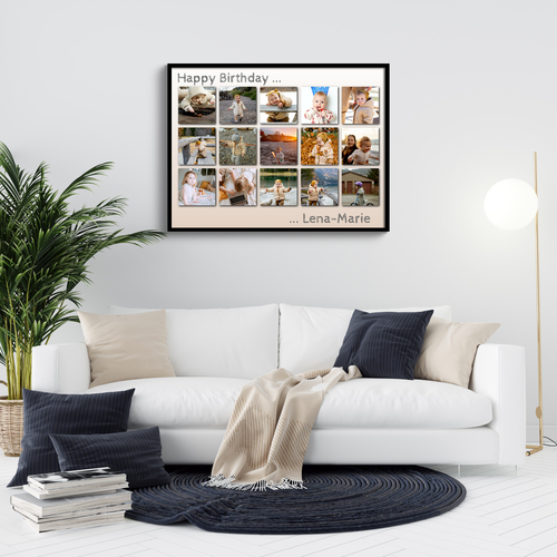 Create a Birthday Acrylic Photo Grid for Lena-Marie