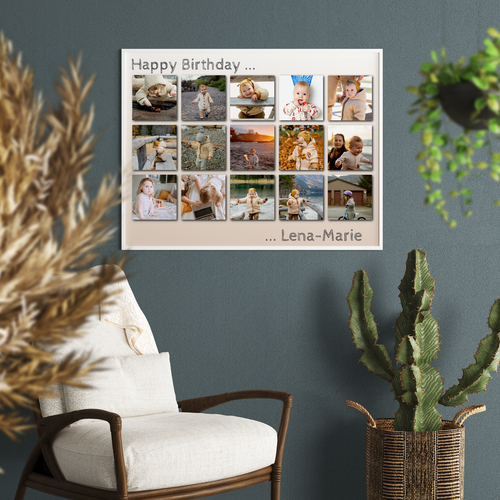 Create a Birthday Acrylic Photo Grid for Lena-Marie