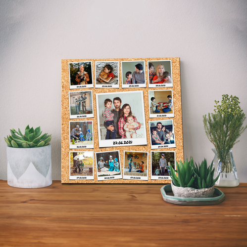 Create Your Own Polaroid Photo Collage with Customizable Text & Fun Backgrounds