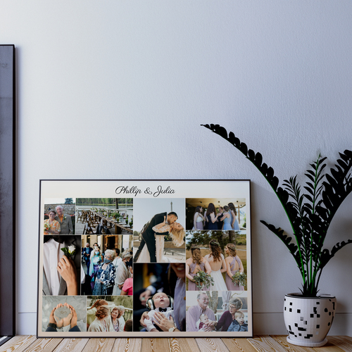 Create Your Personalized Wedding Canvas Collage - Unique Gift for Newlyweds