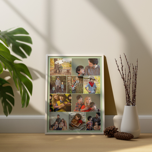 Create Your Own Family Photo Collage - "You and Me" Personalized Poster
