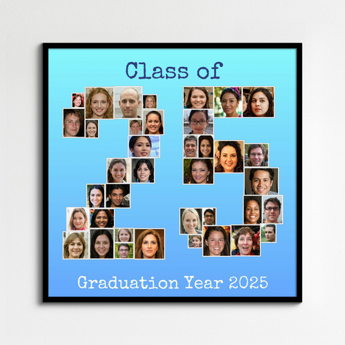 Graduation year people as photo collage