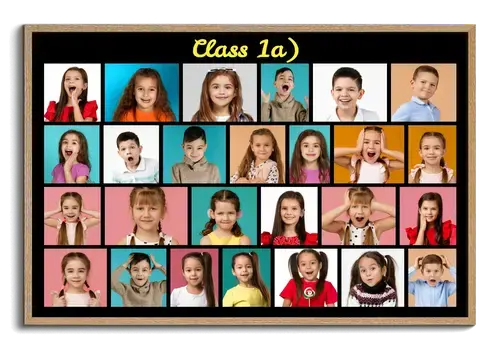 Create Personalized Class Collage with Neon Text for Teachers & Parents