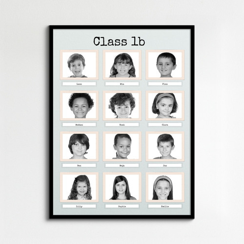 Create Your Own Retro Black & White Class Photo Collage