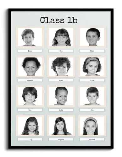 Create Your Own Retro Black & White Class Photo Collage