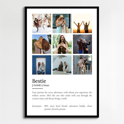 Create a Personalized 'Bestie' Definition Poster with Your Photos