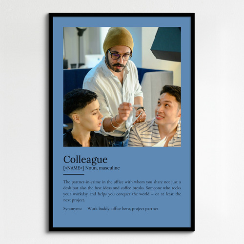Personalize Your Colleague Definition Poster - Add Photos & Text