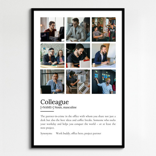Personalize Your Colleague Definition Poster - Add Photos & Text